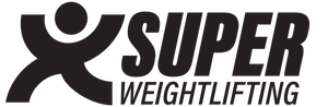 Black 'Super Weightlifting' logo bold